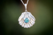 Seashell Pearl Pendant with Cremation Ashes